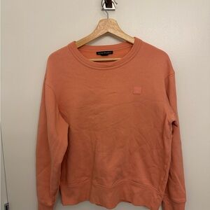 Acne Unisex Warm Coral Crew Neck Sweater